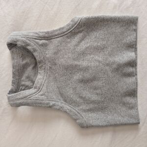 ALO Yoga Gray Ribbed Crop Tank